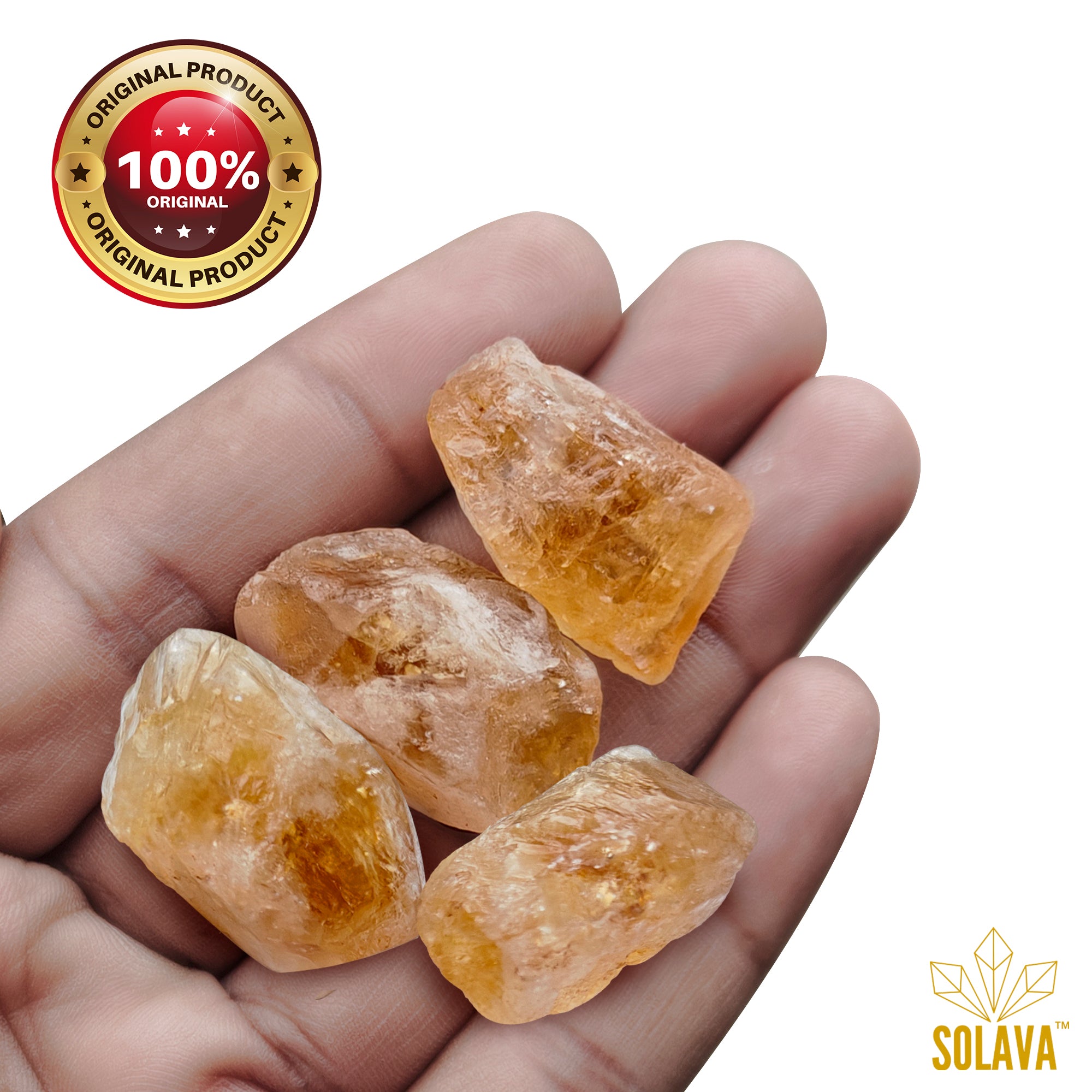 Natural Original Raw Citrine Crystals Original Certified - Raw - 2+ Piece
