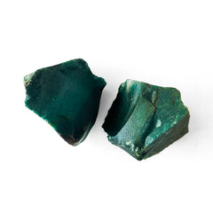 Natural Green Jade Crystal Stone Original Certified - Raw - 2 Piece