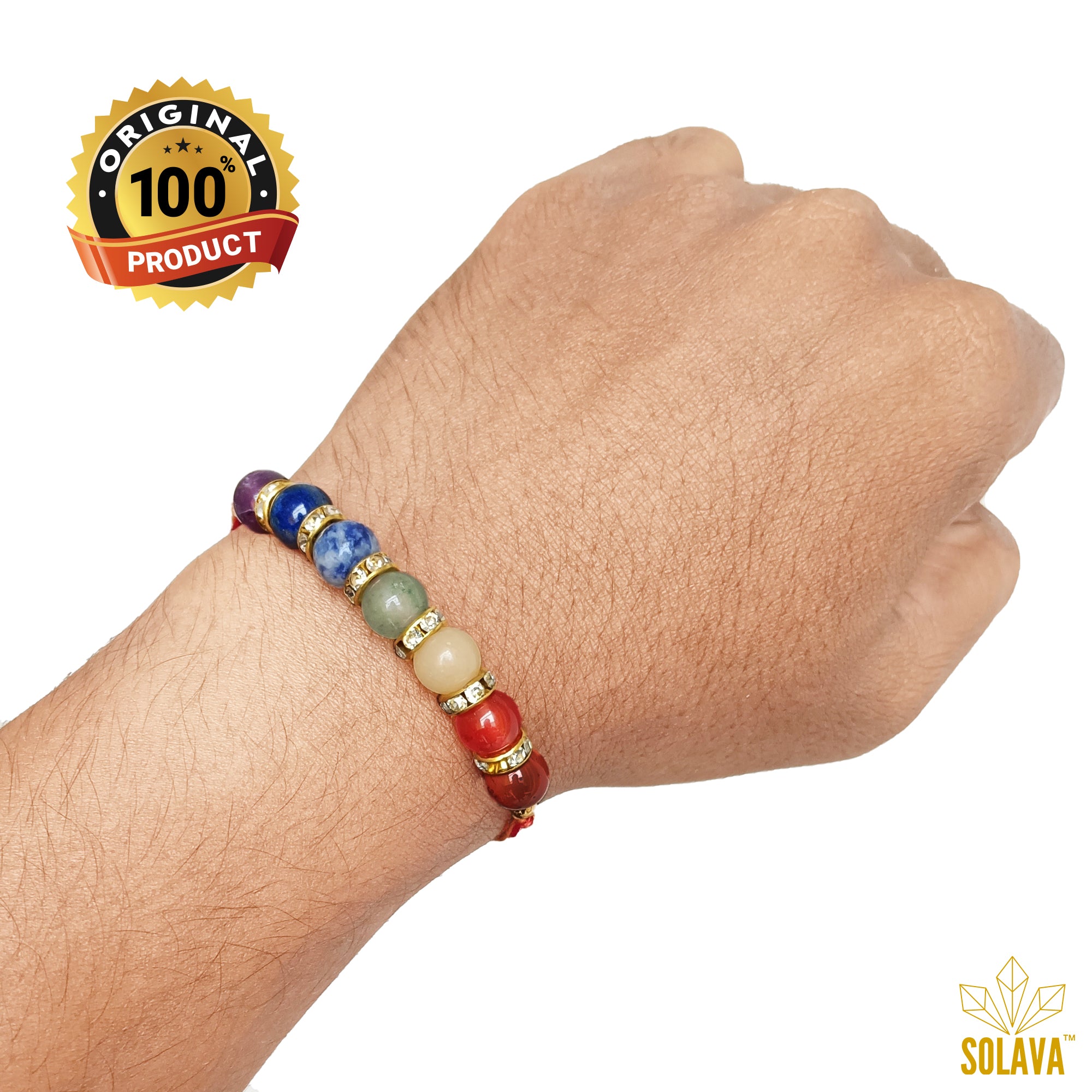 Original Seven Chakra Rakhi for Brother and Bhabhi