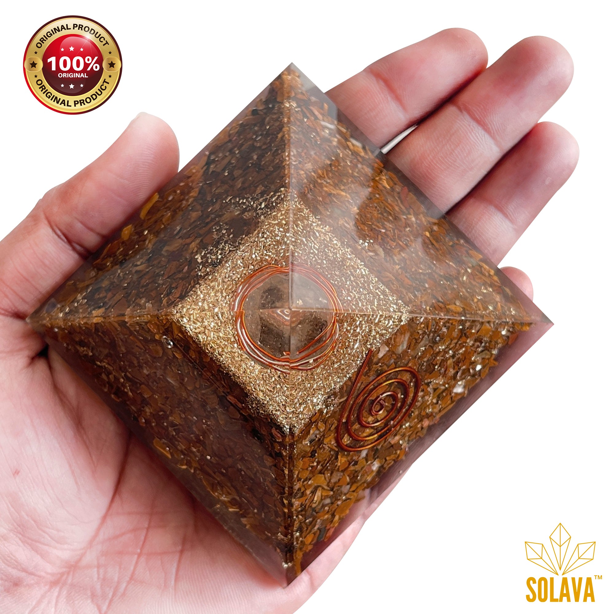Original Tiger Eye Crystal Pyramid