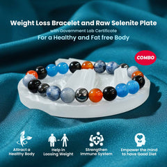 Original Weight loss Bracelet with Raw Selenite Plate