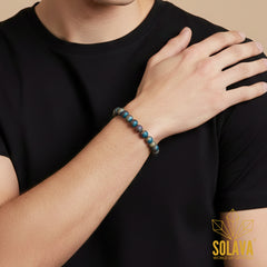 SOLAVA Peacock Pyrite Bracelet for Men & Women