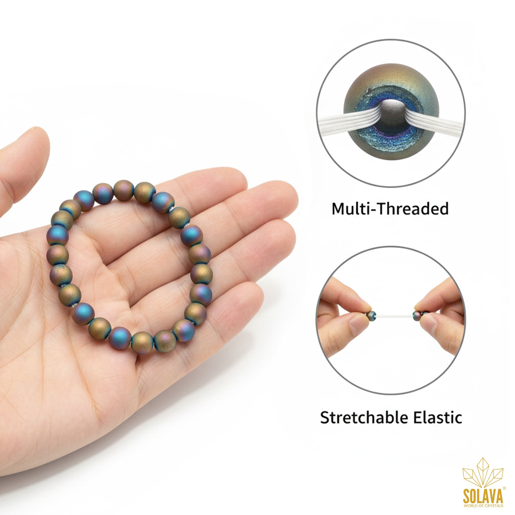 SOLAVA Peacock Pyrite Bracelet for Men & Women – SOLAVA WORLD