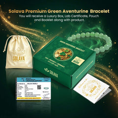 Premium Green Aventurine Bracelet for Men & Women with Certificate
