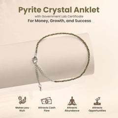 Raw Pyrite Anklet Certified - Pyrite Payal