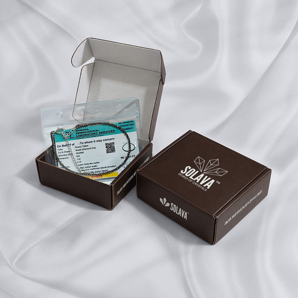 Raw Pyrite Anklet Certified - Pyrite Payal