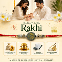 Premium Pyrite Crystal Rakhi with Zibu Coin