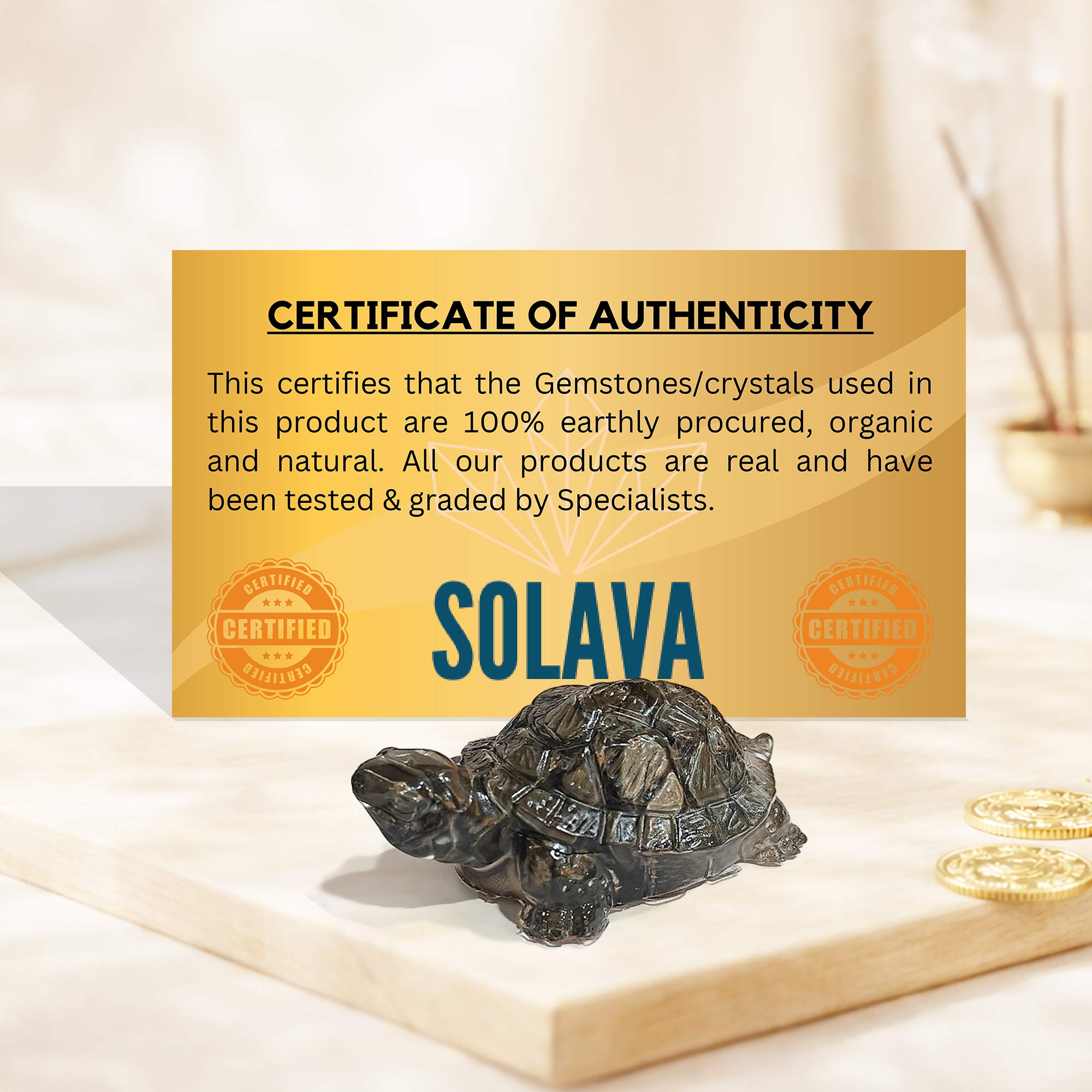 Natural Pyrite Tortoise (Kachhua) for Money, Vastu & Feng Shui