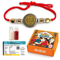 Premium Pyrite Crystal Rakhi with Zibu Coin