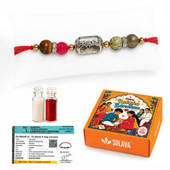 Rajyog Crystal Rakhi for Brother and Bhabhi