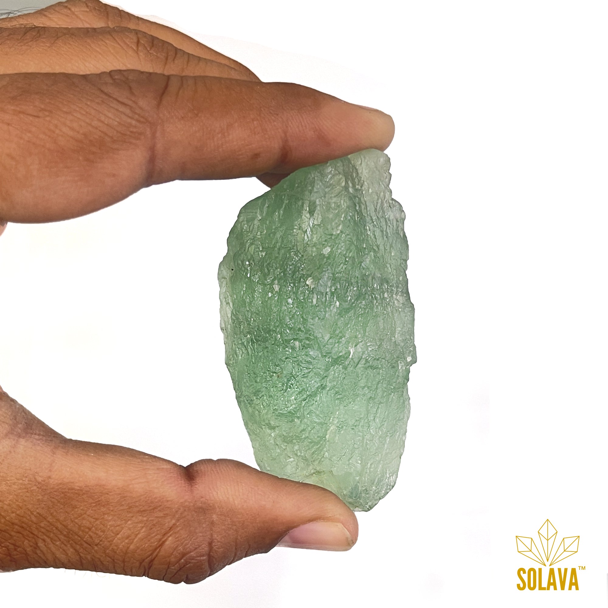Natural Green Fluorite Raw Crystal Stone Original Certified - 2 Piece