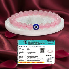 Original Rose Quartz Bracelet with Selenite Plate