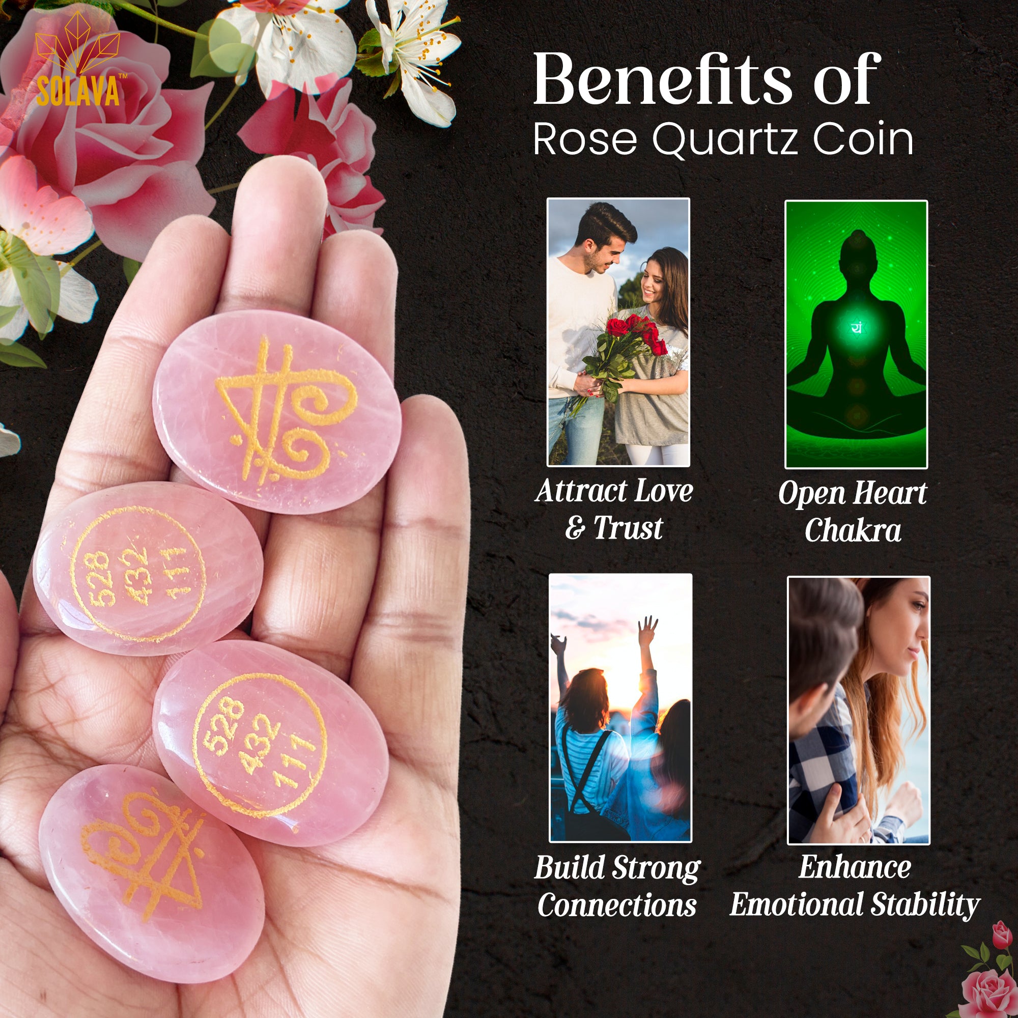 Original Rose Quartz Stone Zibu Coin