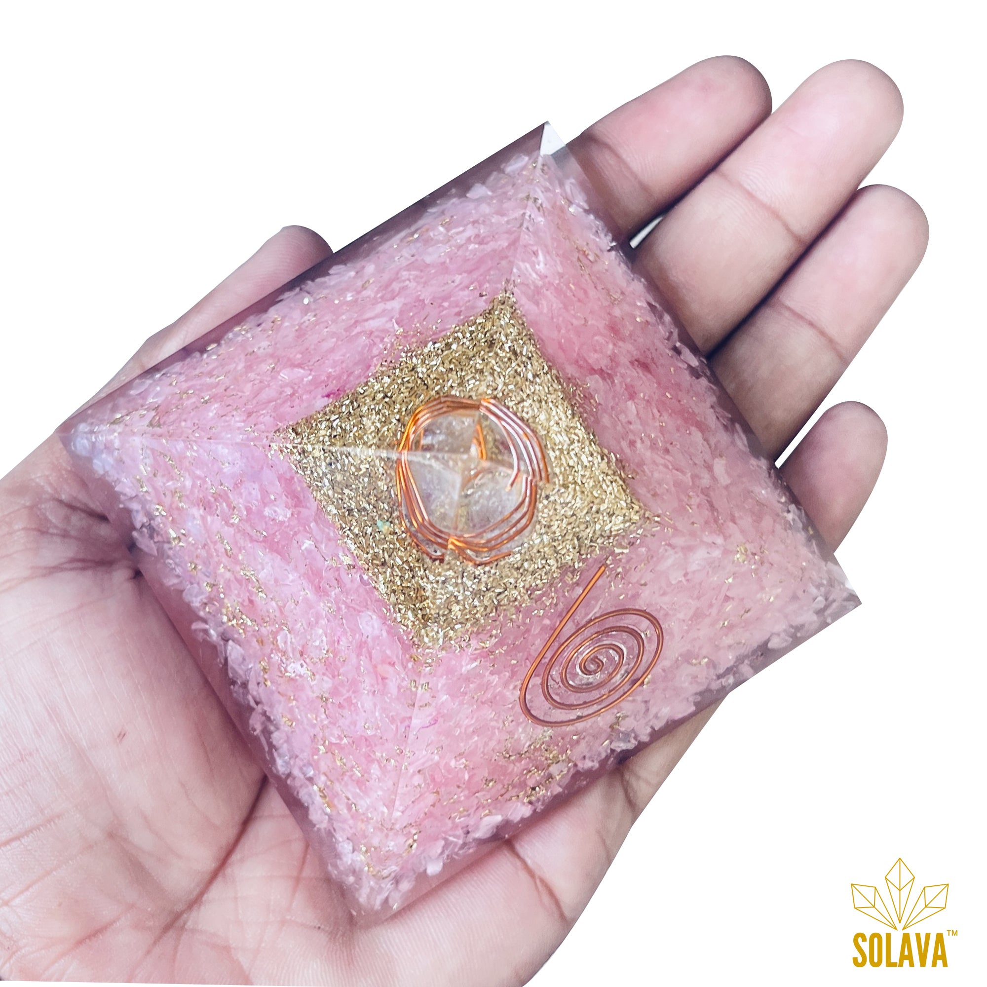 Original Rose Quartz Crystal Pyramid