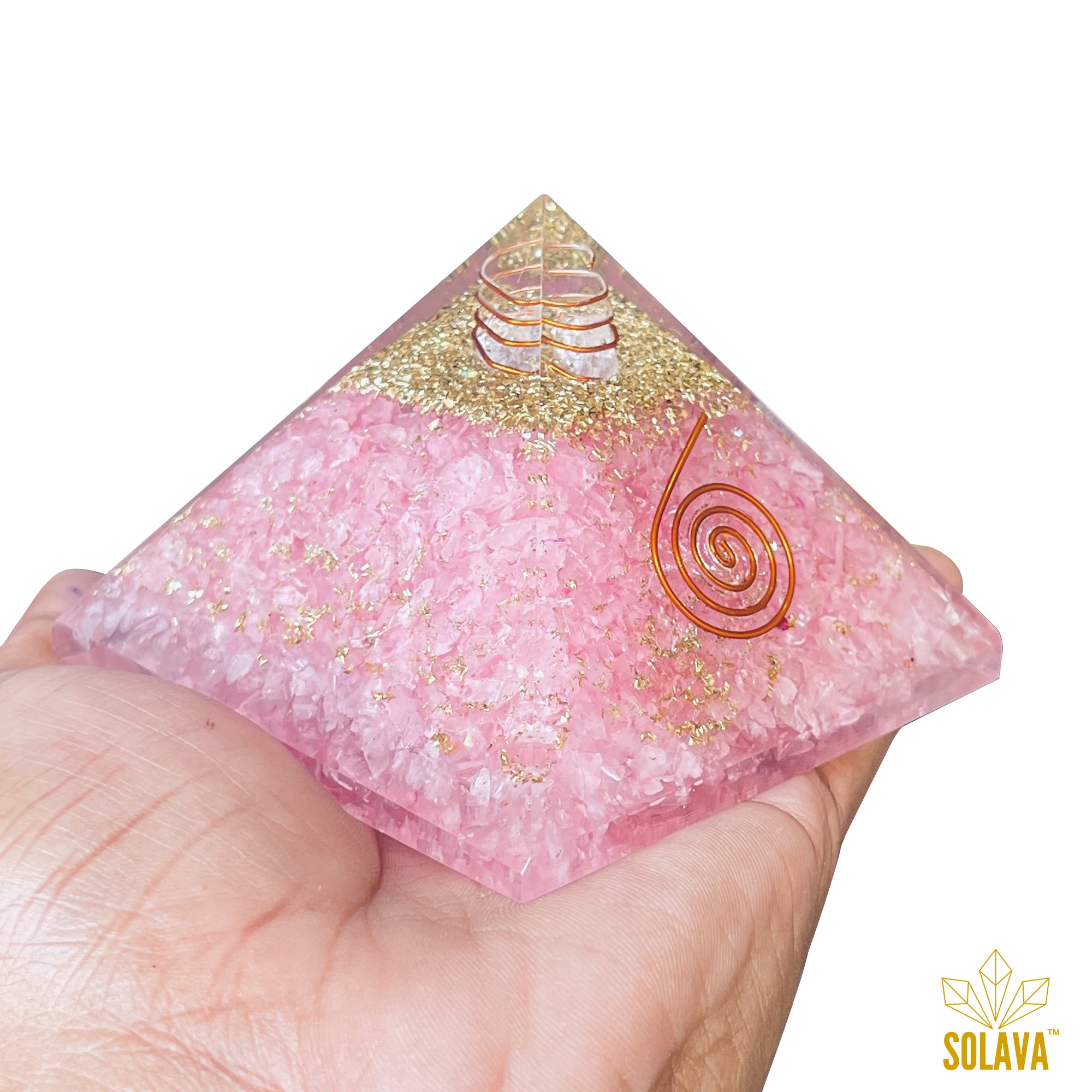 Original Rose Quartz Crystal Pyramid