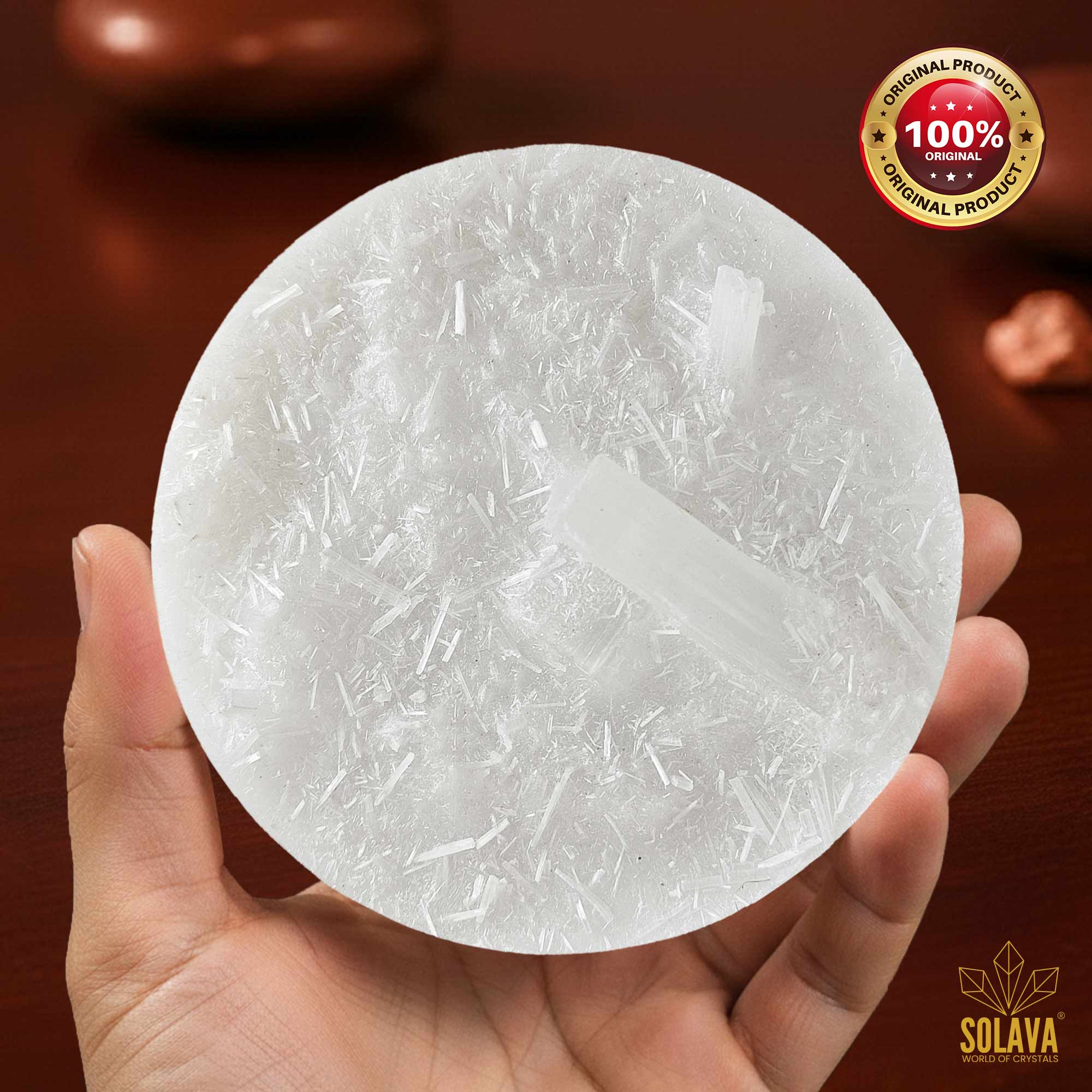 Original Red Jasper Bracelet Original Certified with Selenite Plate