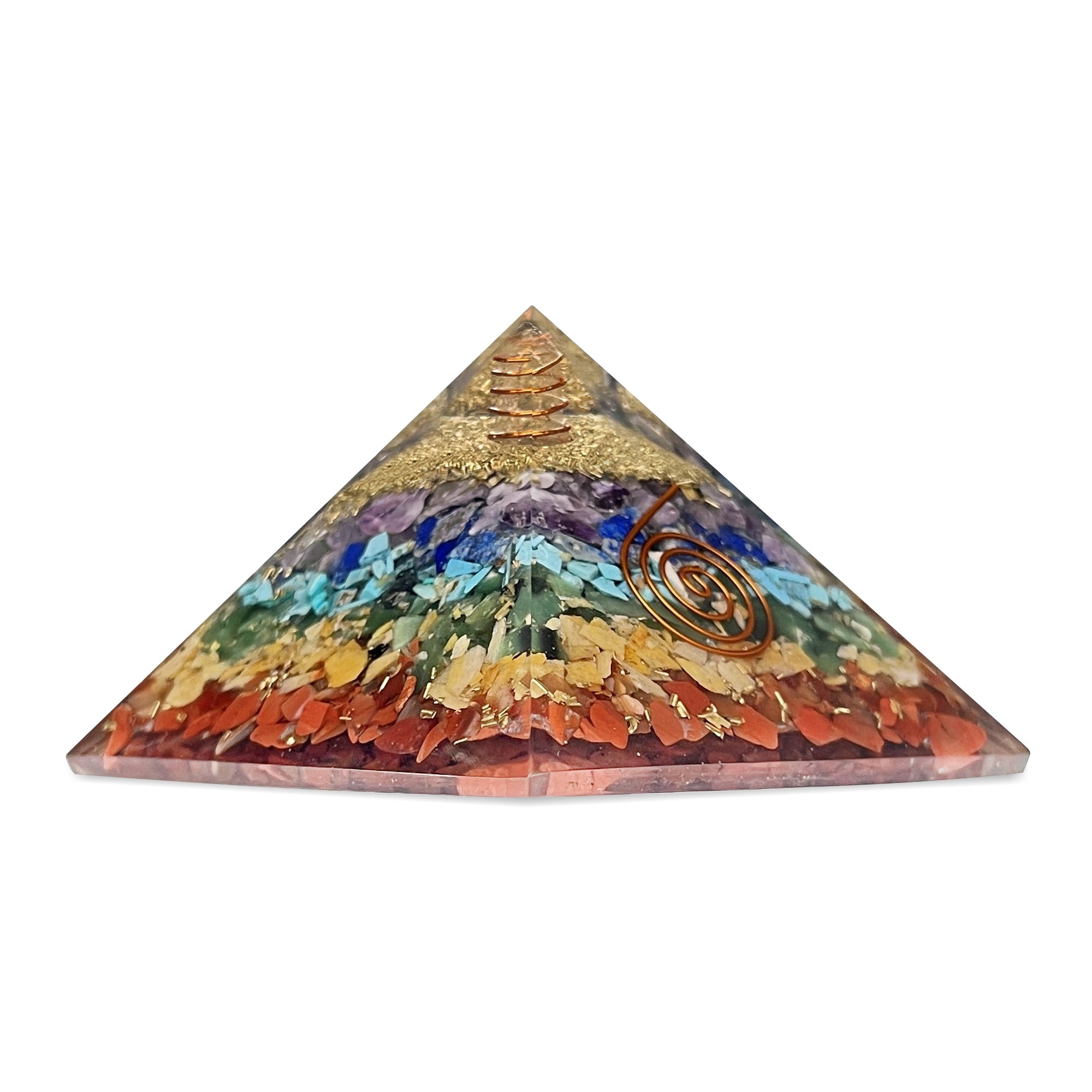 Buy Original Seven Chakra Crystal Pyramid- 3 Inch – SOLAVA WORLD