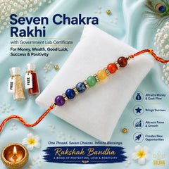 Original Seven Chakra Rakhi for Brother and Bhabhi