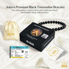 Premium Black Tourmaline Bracelet Original Certified for Men & Women
