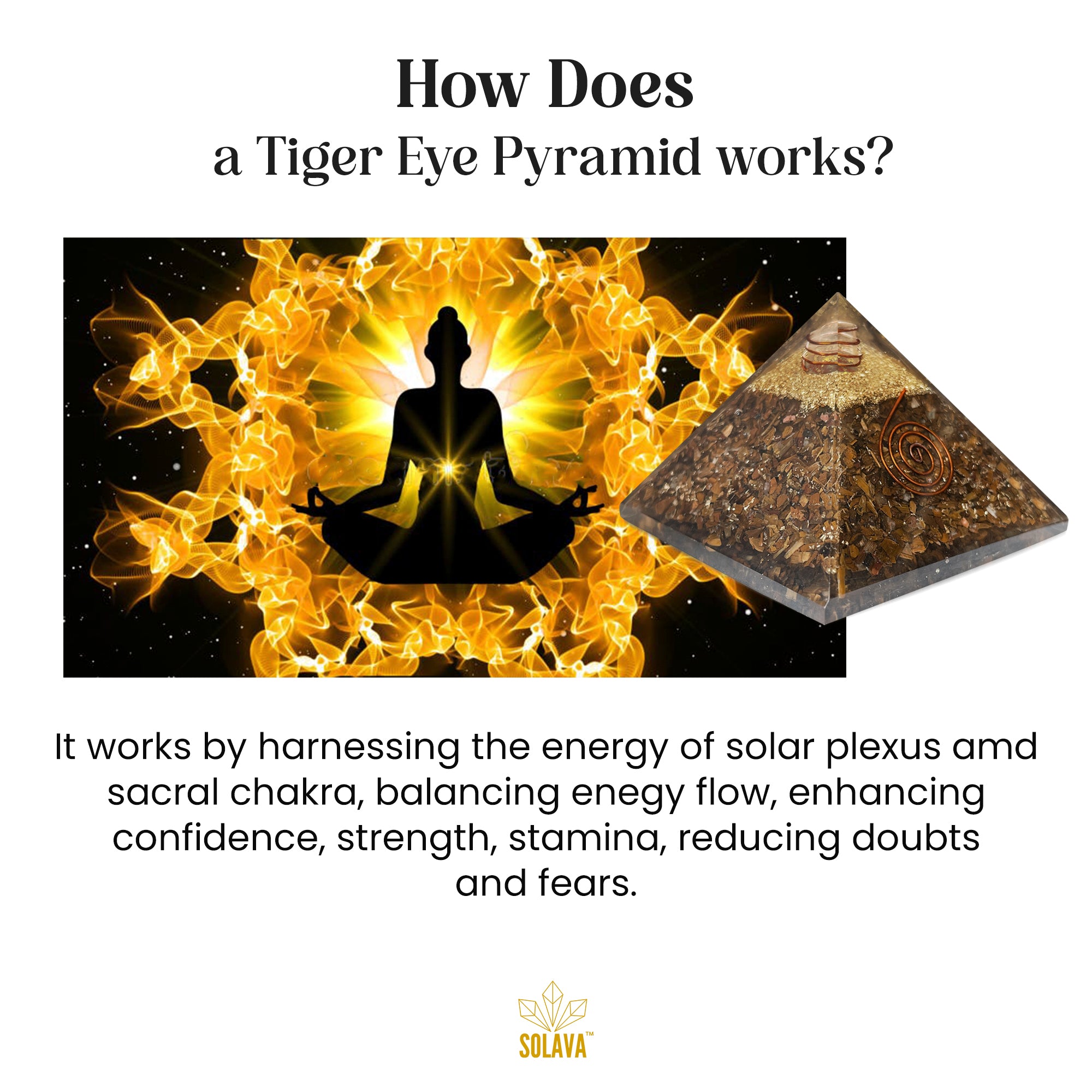Original Tiger Eye Crystal Pyramid