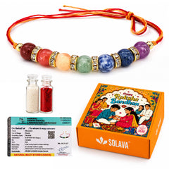 Original Seven Chakra Rakhi for Brother and Bhabhi