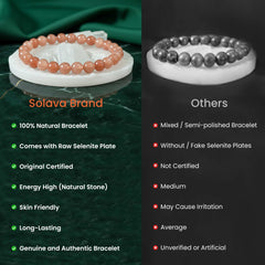 Original Sunstone Bracelet with Raw Selenite Plate