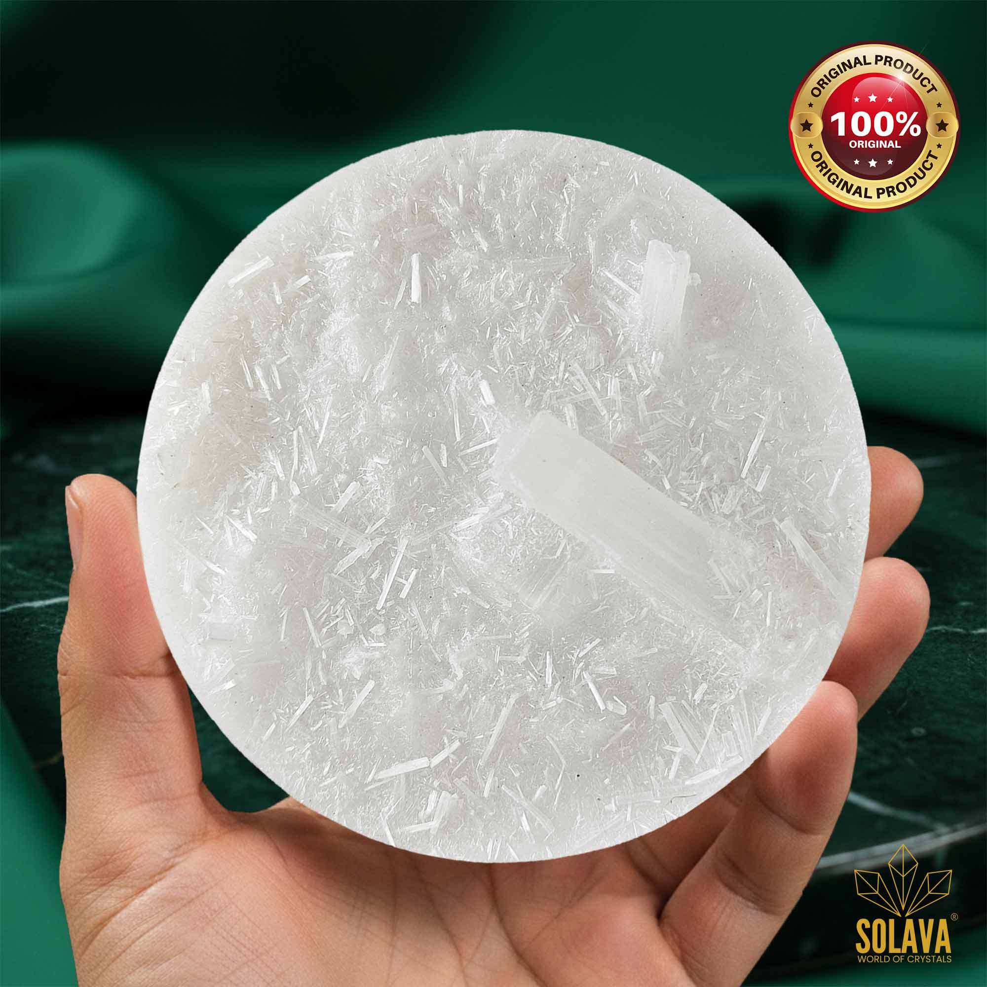 Original Sunstone Bracelet with Raw Selenite Plate