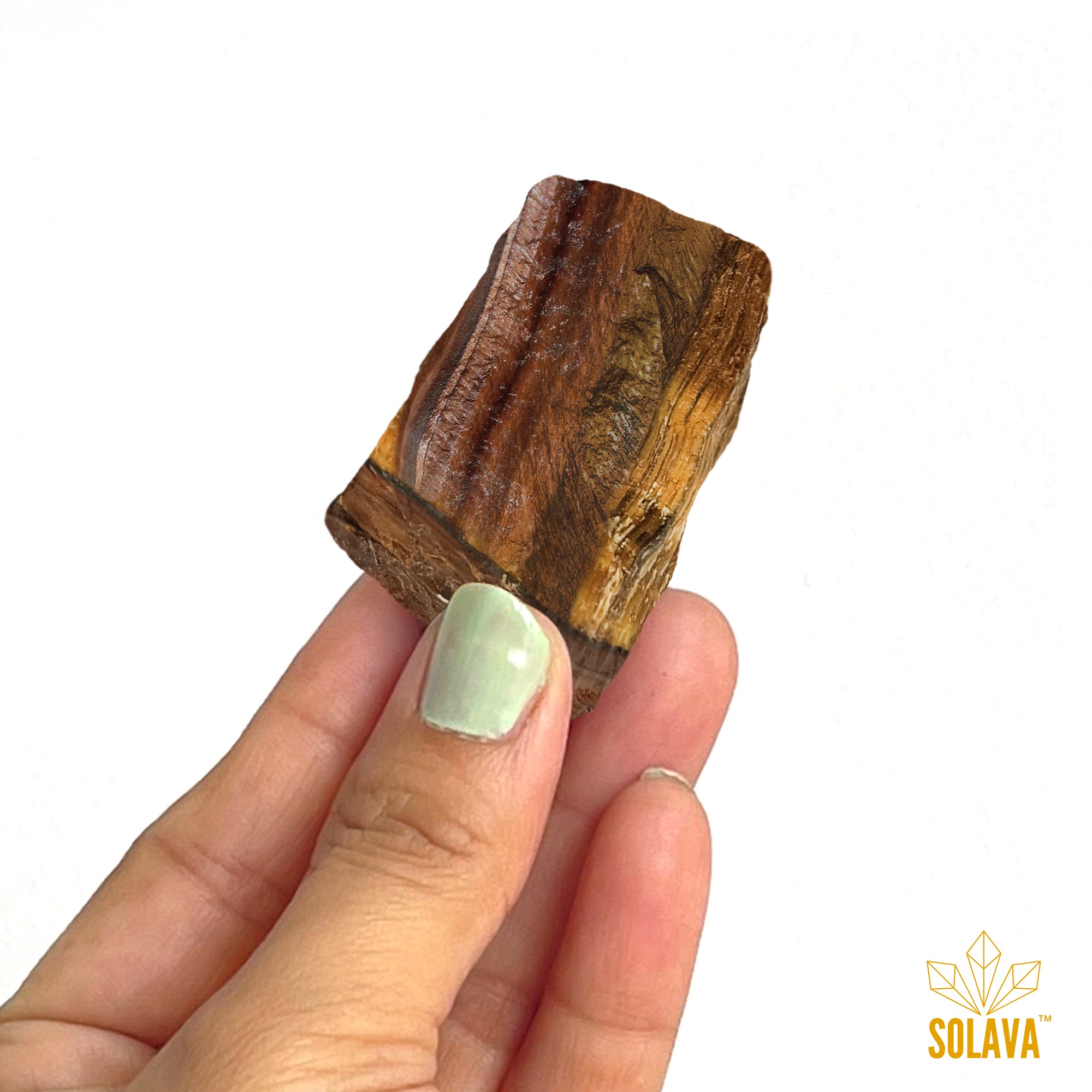 Natural Tiger Eye Crystal Stone Original Certified - Raw - 2 Piece