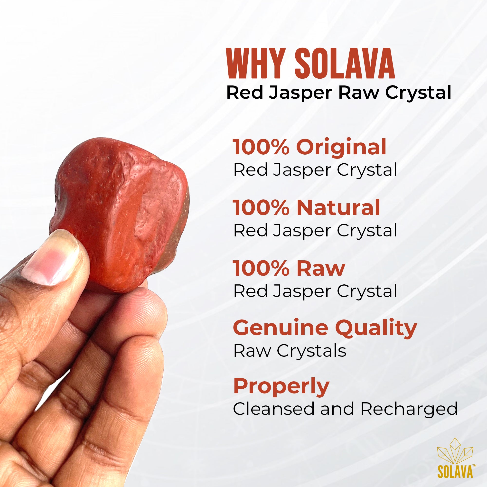 Natural Red Jasper Crystal Stone Original Certified - Raw - 2+ Piece