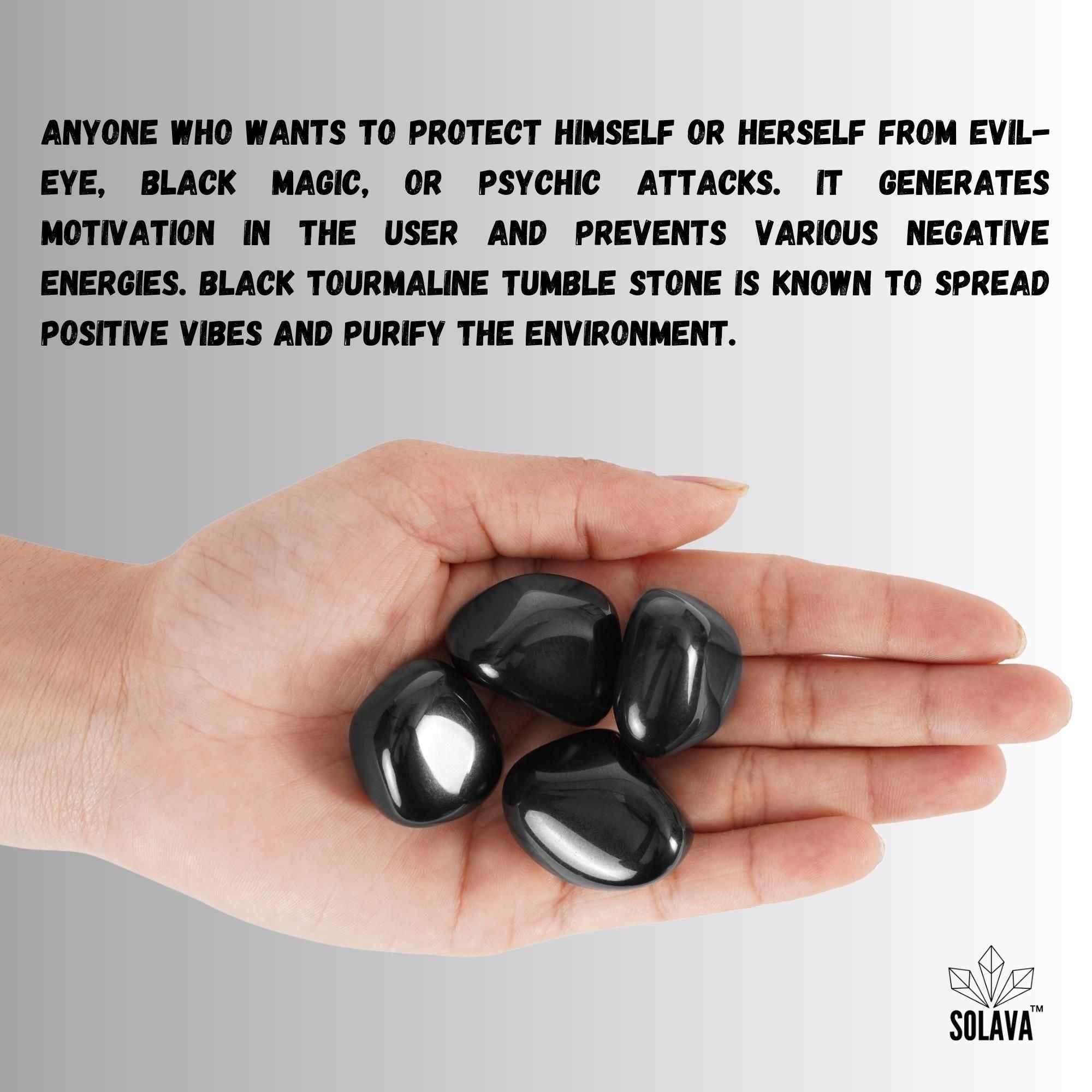 Original Black Tourmaline Stone Tumble