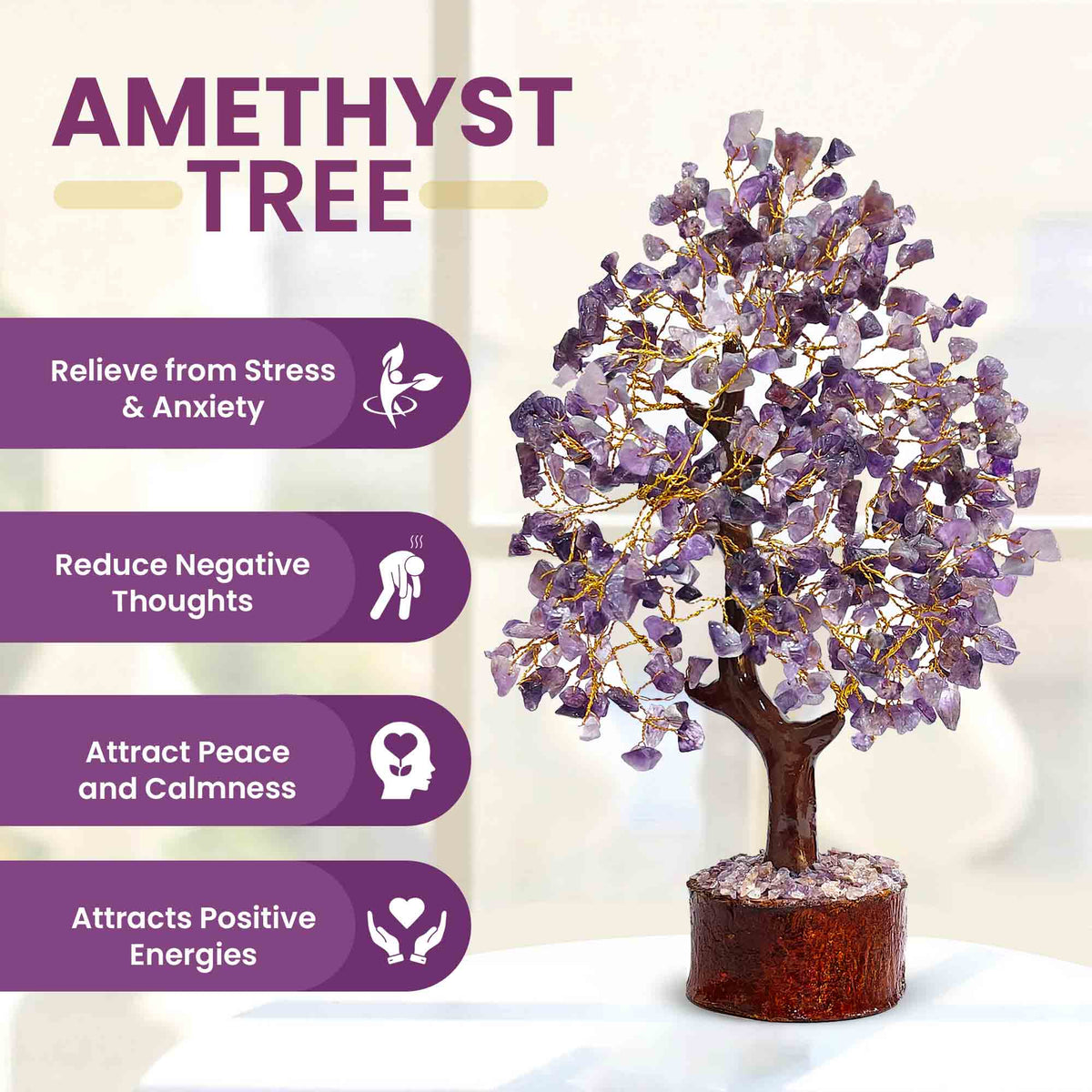 Original Amethyst Tree - Certified Amethyst Crystal Tree