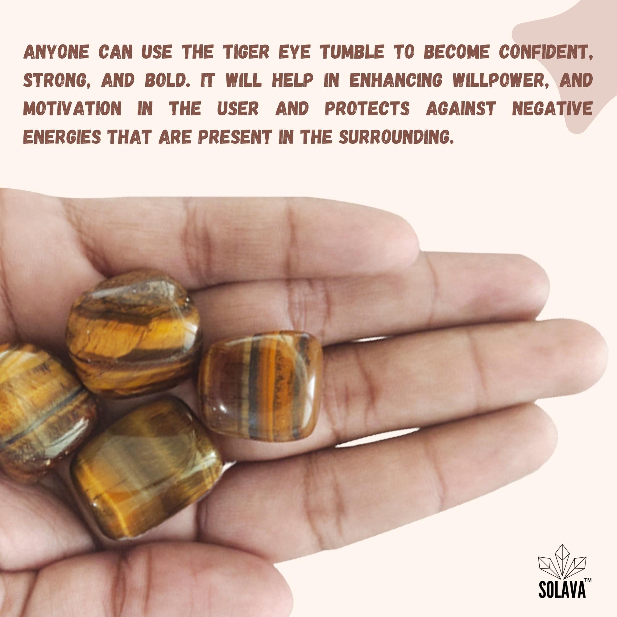 Original Tiger Eye Stone Tumble - Main Image