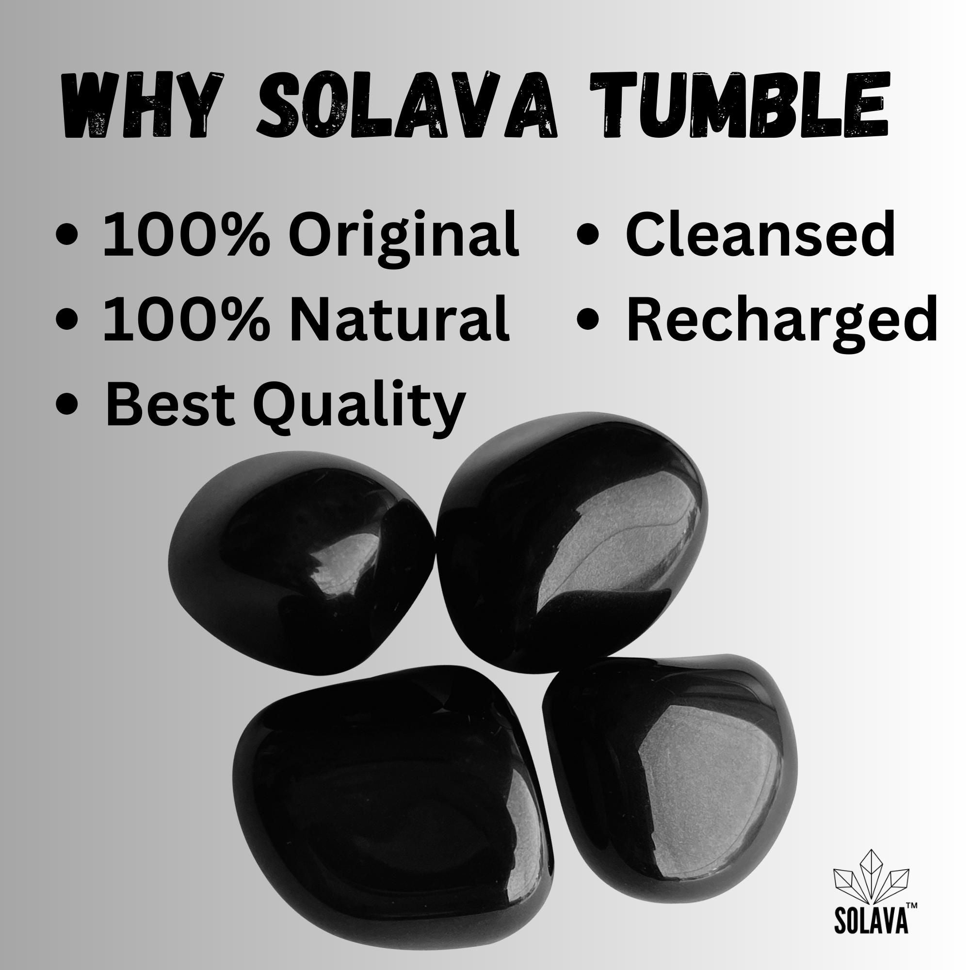 Original Black Tourmaline Stone Tumble