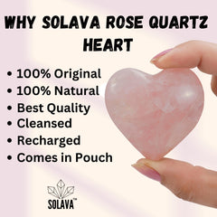 Natural Rose Quartz Heart Shaped Crystal Stone Original Certified